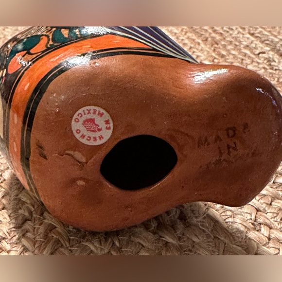 Hecho En Mexico Vintage Hand Painted Folk Art Bird. Rare Find! - Picture 6 of 6